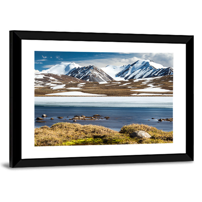 Barskoon Mountain Range Wall Art as a framed print