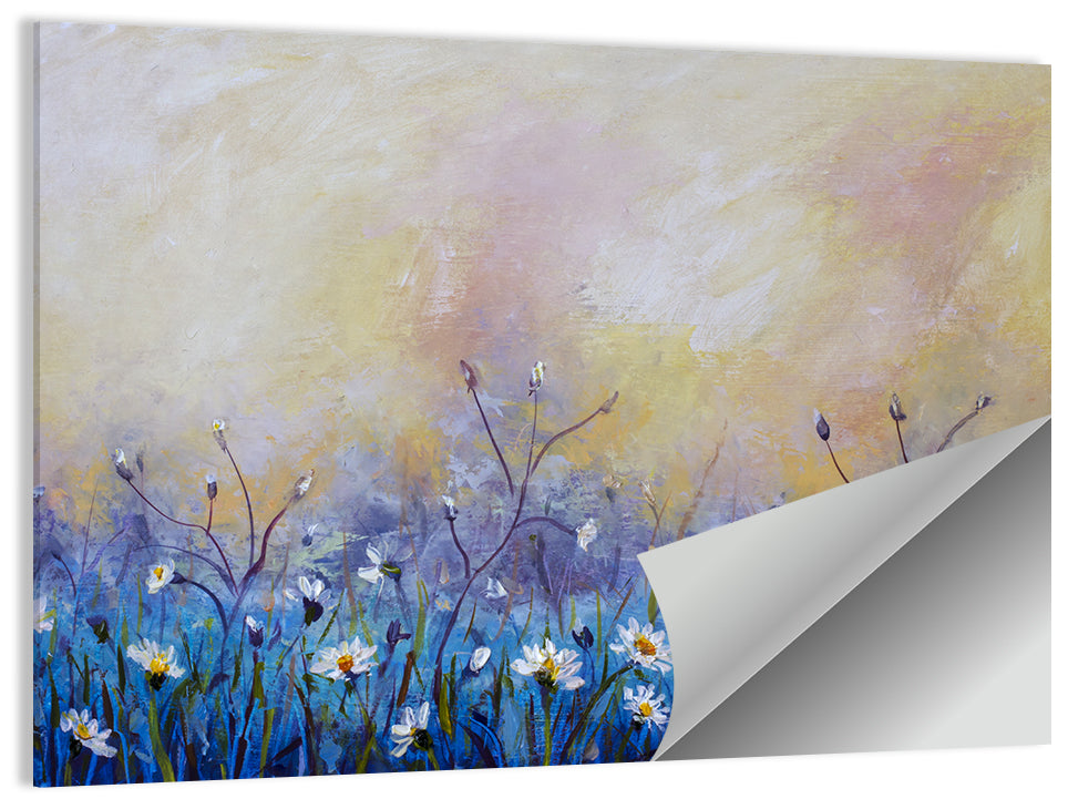 Chamomile Wildflower Meadow Wall Art