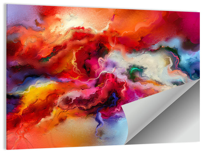 Vibrant Swirl Oil Painting Wall Art as a poster print