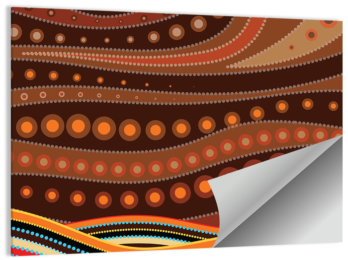Dotted Wave Vector Illustration Wall Art as a poster print