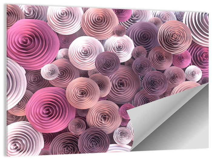 Quilled Paper Roses Wall Art as a poster print