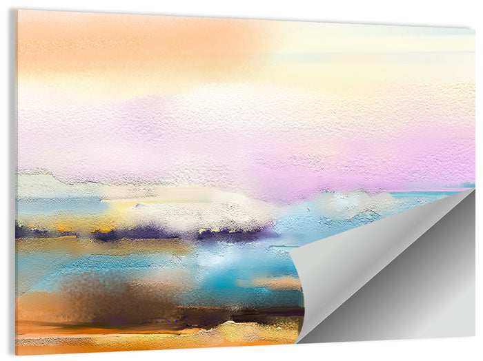 Blended Horizon Brushstrokes Wall Art as a poster print