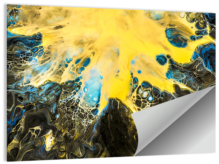 Cellular Fluid Burst Wall Art as a poster print