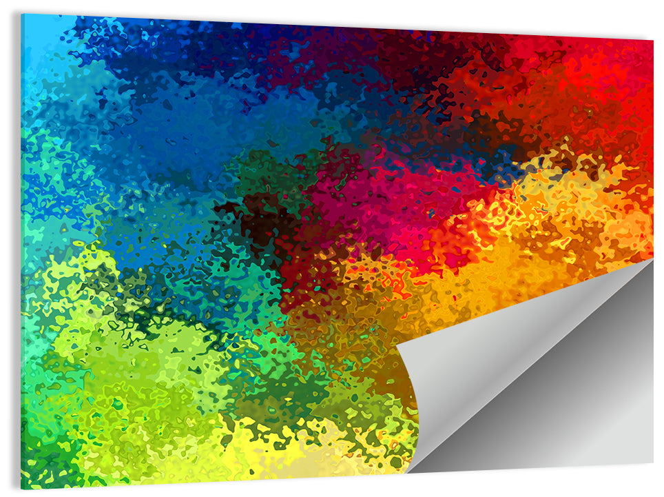 Diagonal Rainbow Gradient Wall Art