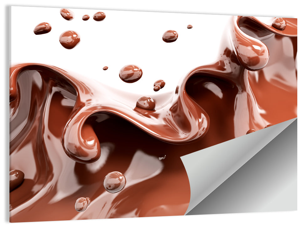 Liquid Chocolate Splash Wall Art