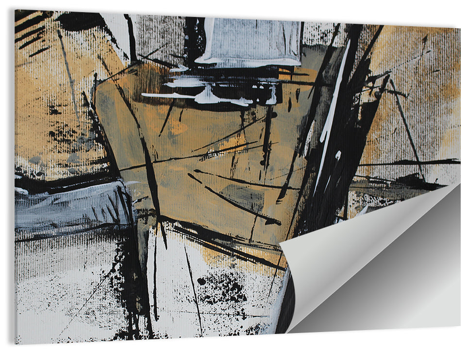Layered Geometric Texture Wall Art