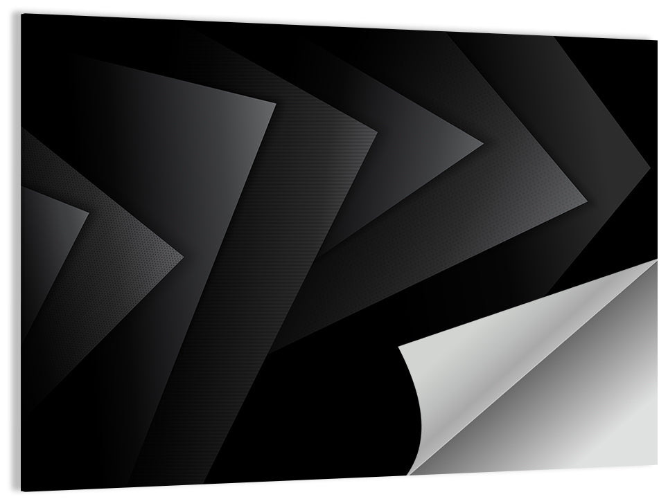 Dark Layered Geometry Wall Art
