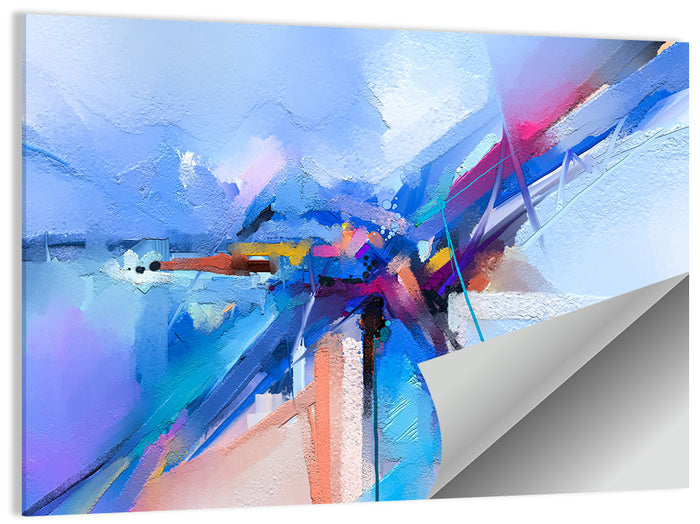 Dynamic Brushstroke Geometry Wall Art as a poster print