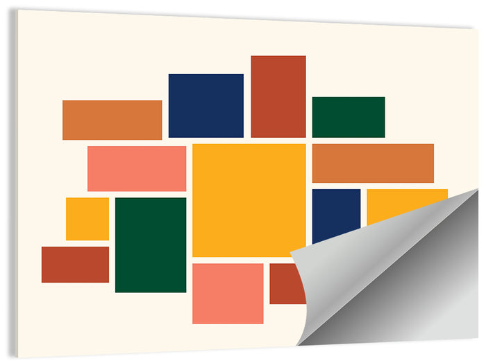 Geometric Mosaic Mood Board Wall Art as a poster print