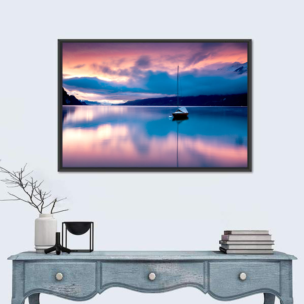 Lake Brienz At Sunset Wall Art