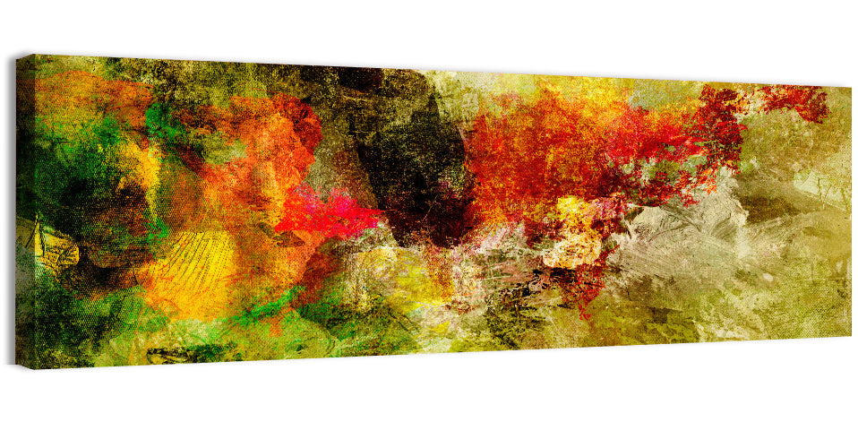 Layered Paint Texture Study Wall Art, canvas print, panoramic