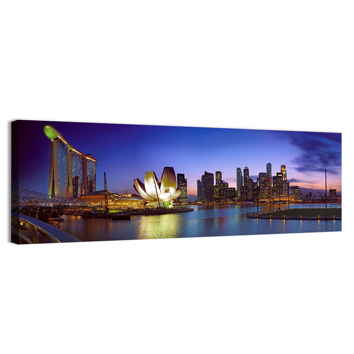 Marina Bay Sands at Twilight Wall Art as a canvas print