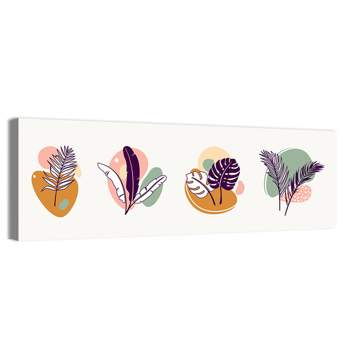 Organic Tropical Leaves Wall Art as a canvas print