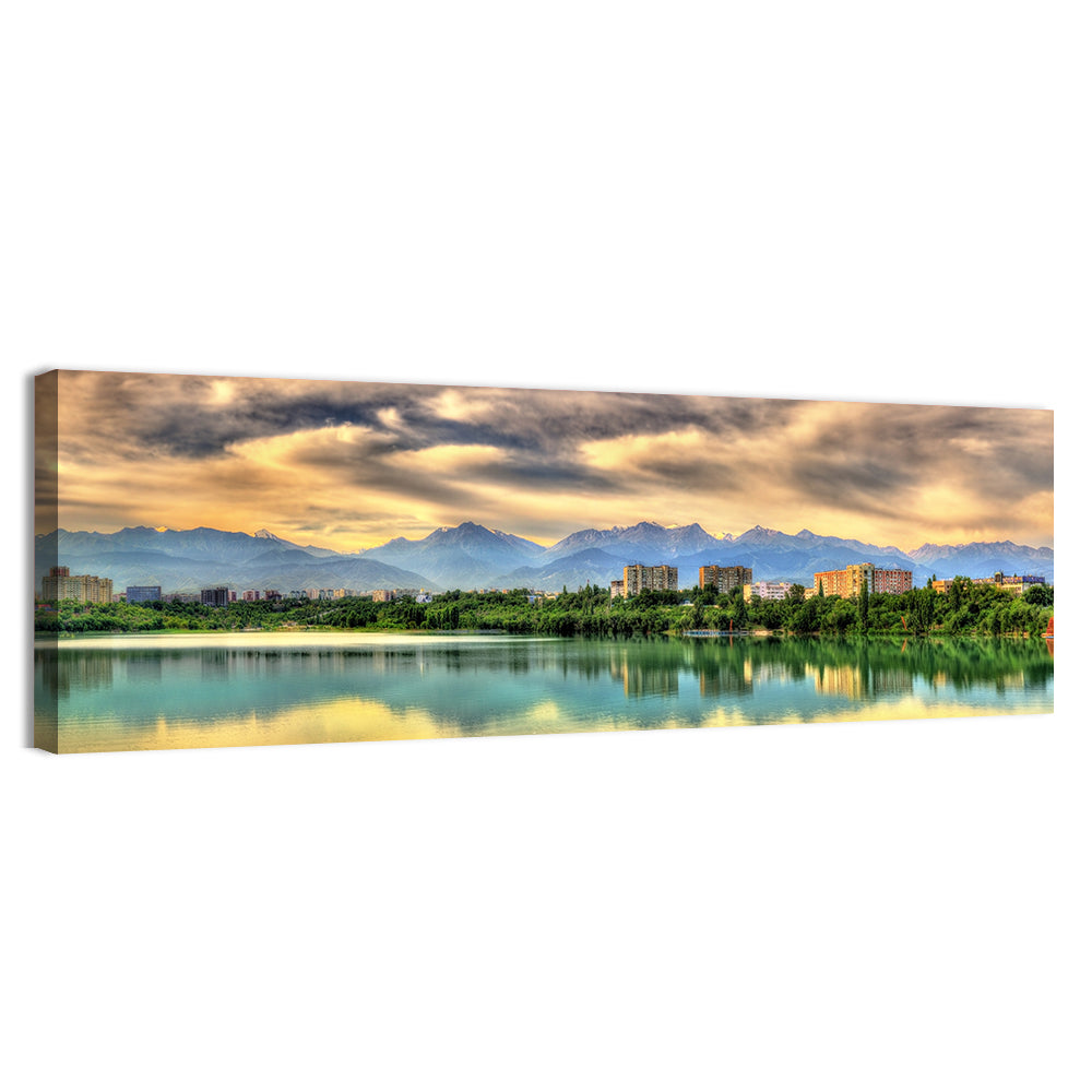Sairan Reservoir, Almaty Wall Art, canvas print, panoramic