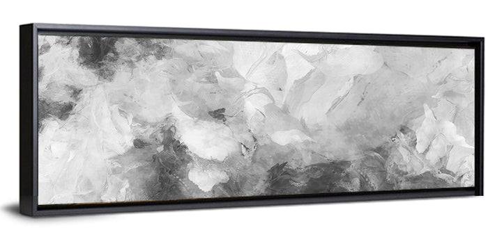 Monochrome Brushstroke Study Wall Art as a framed canvas