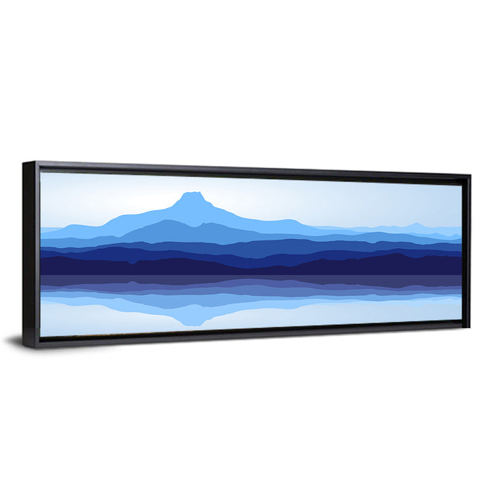 Blue Mountains Reflection Wall Art as a framed canvas