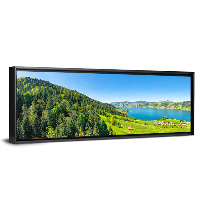 Aegerisee Lake, Switzerland Wall Art as a framed canvas