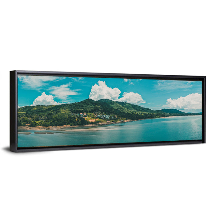 Aerial View of Koh Yao Yai Wall Art as a framed canvas