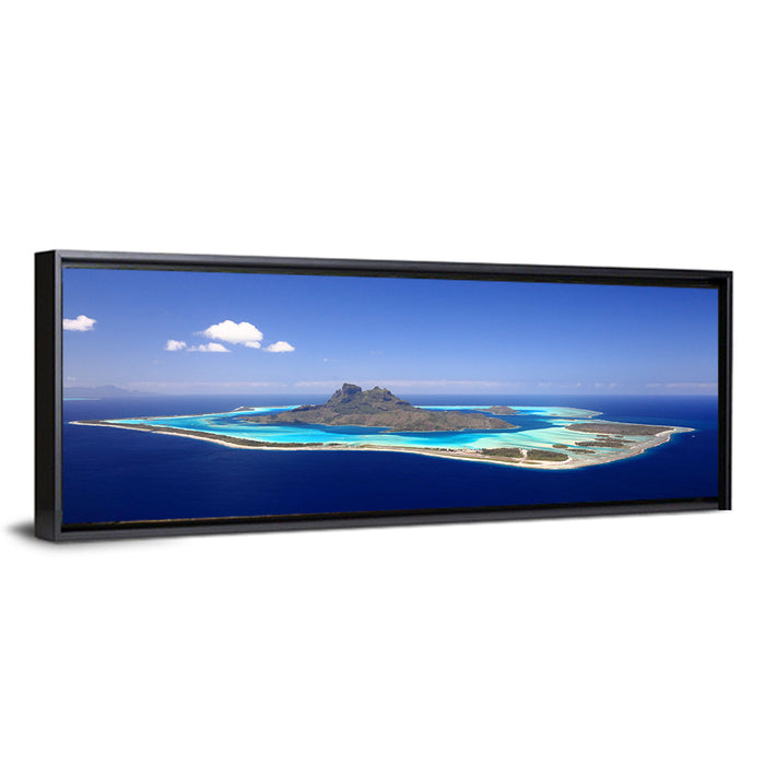 Bora Bora Turquoise Lagoon Wall Art as a framed canvas