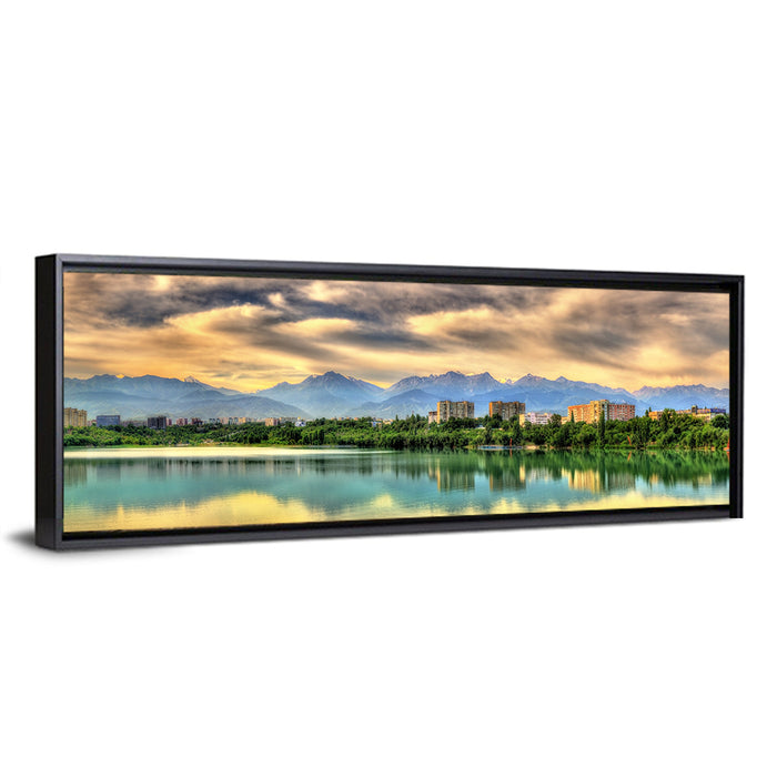 Sairan Reservoir, Almaty Wall Art as a framed canvas
