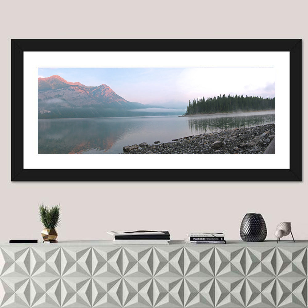 Misty Mountain Lake Wall Art