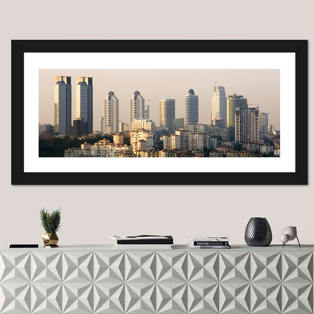 Istanbul Levent Skyline at Golden Hour Wall Art