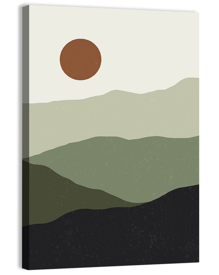 Sage Ridge Minimalist Landscape Wall Art as a canvas print