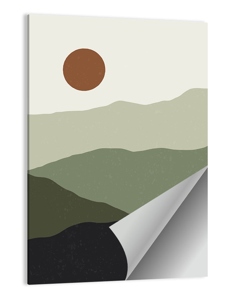 Sage Ridge Minimalist Landscape Wall Art