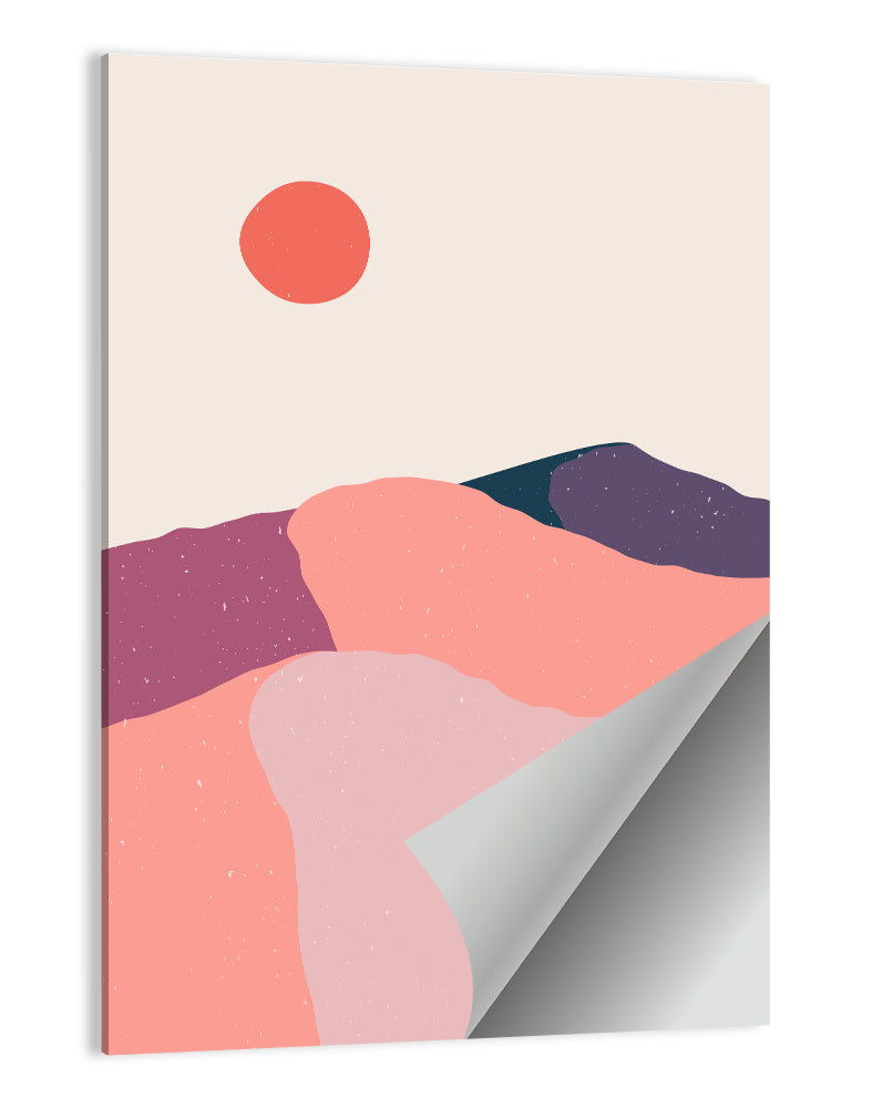 Desert Sunrise Abstract Landscape Wall Art