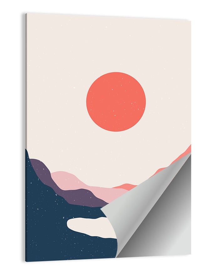 Boho Mountain Dawn Wall Art as a poster print