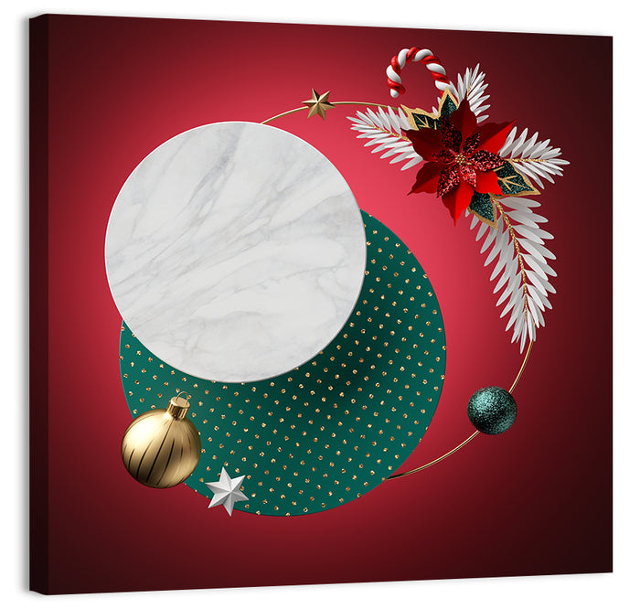 3d Christmas Abstract Wall Art as a canvas print