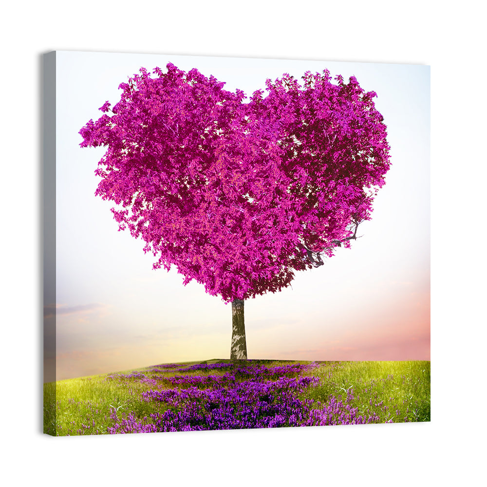 Tree of Love Wall Art, canvas print, square