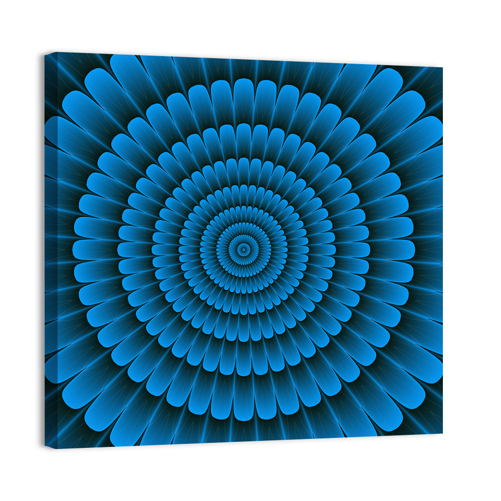 Psycho Floral Mandala Wall Art, canvas print, square