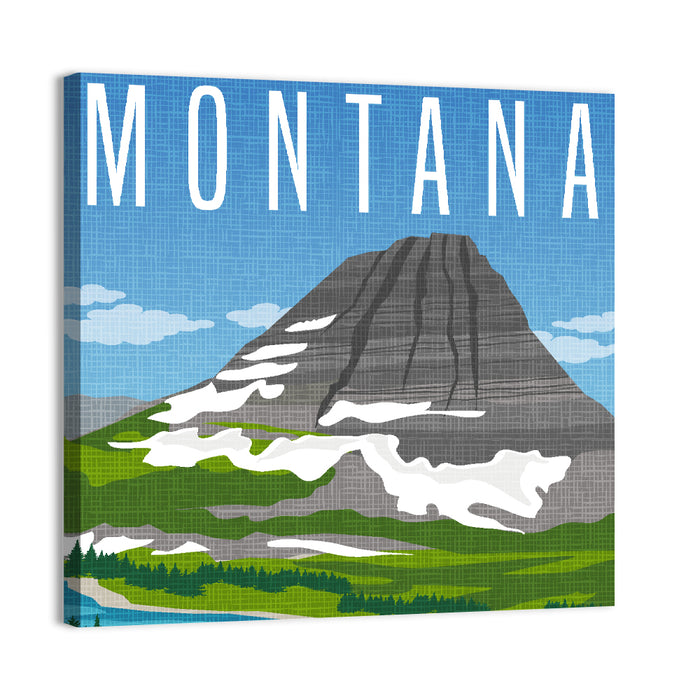 Montana Mountain Wall Art as a canvas print