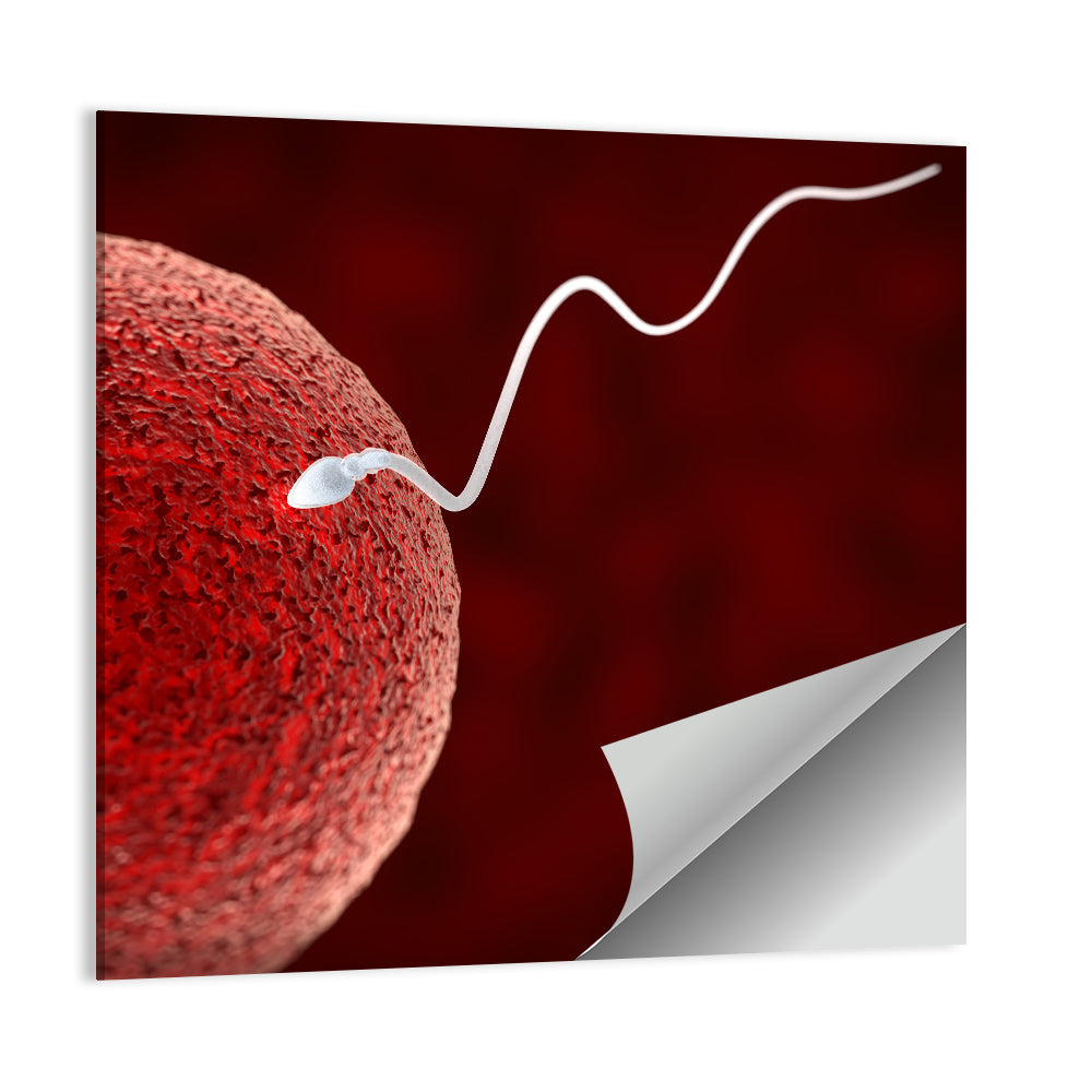 Sperm Approaching Ovum Wall Art