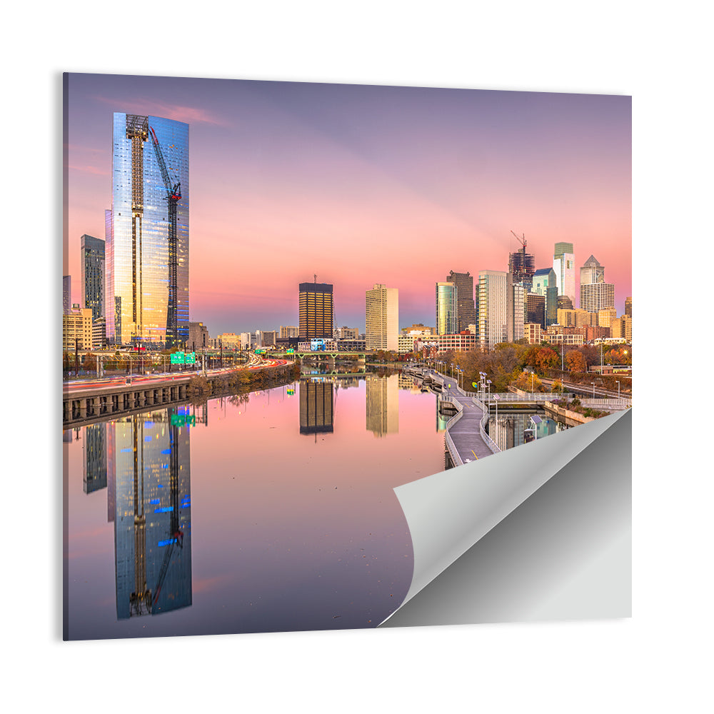 Philadelphia Skyline at Twilight Wall Art