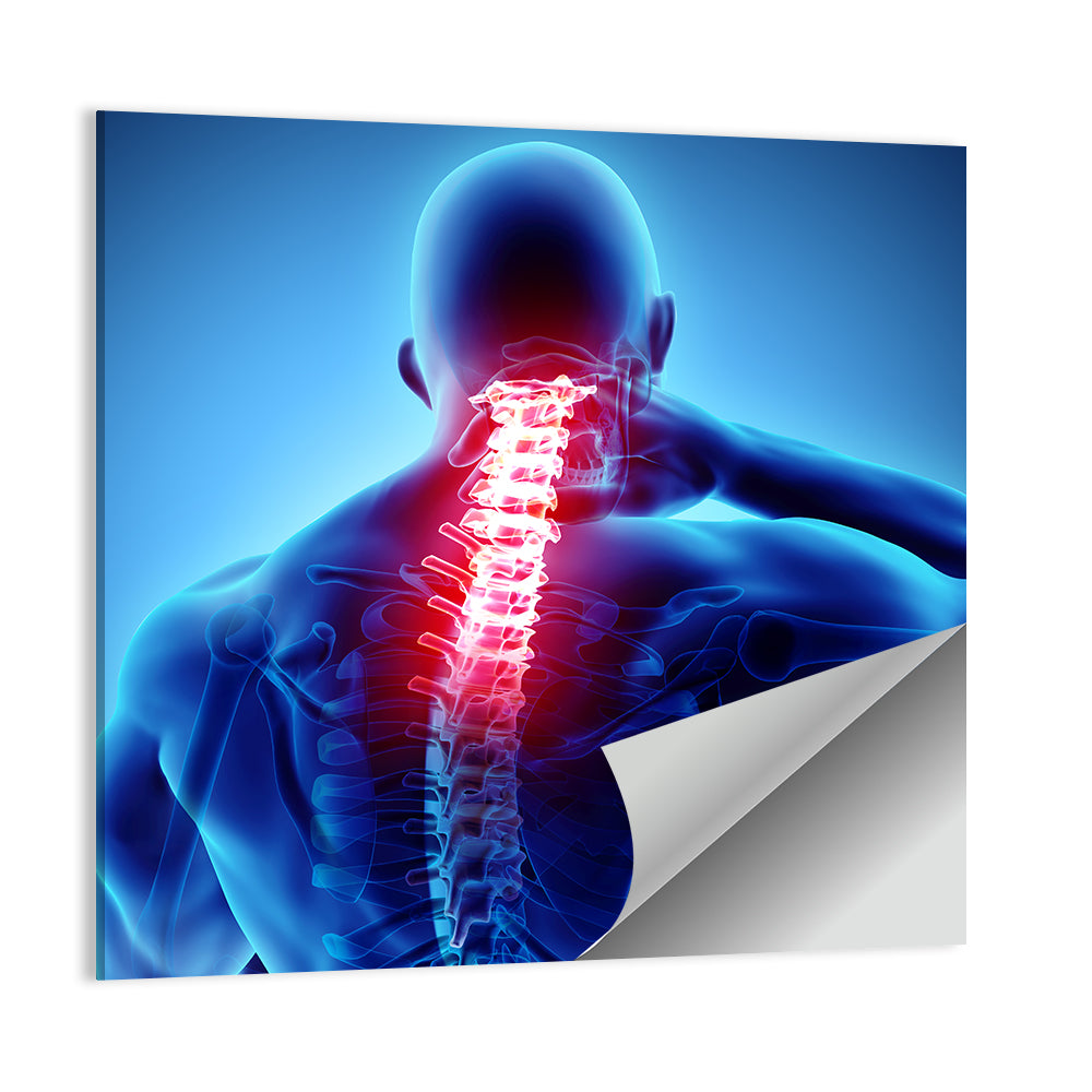 Cervical Spine X-ray Illustration Wall Art