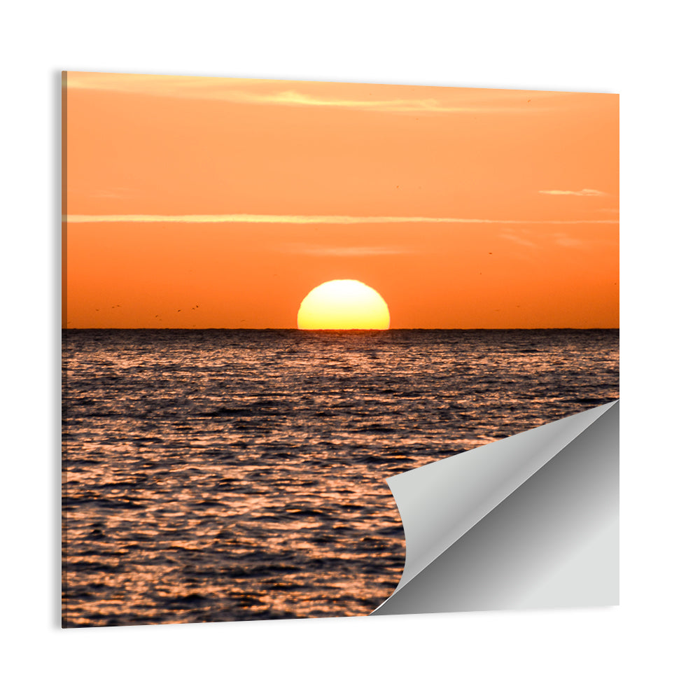 Sunset Over Open Ocean Wall Art