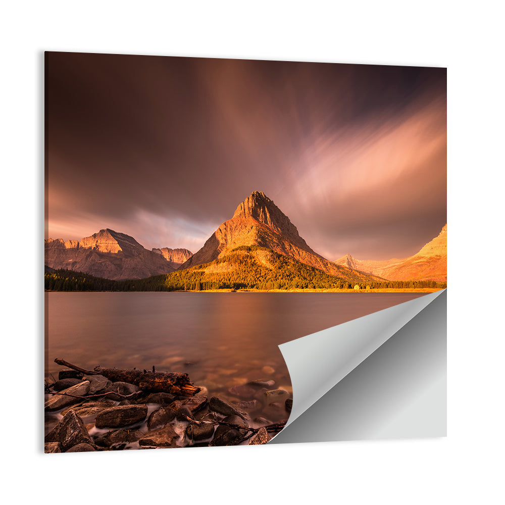 Mount Grinnell Golden Sunrise Wall Art