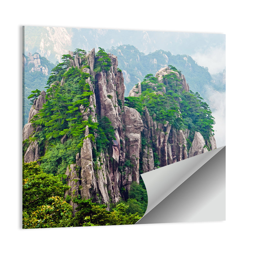 Mount Huangshan Misty Peaks Wall Art