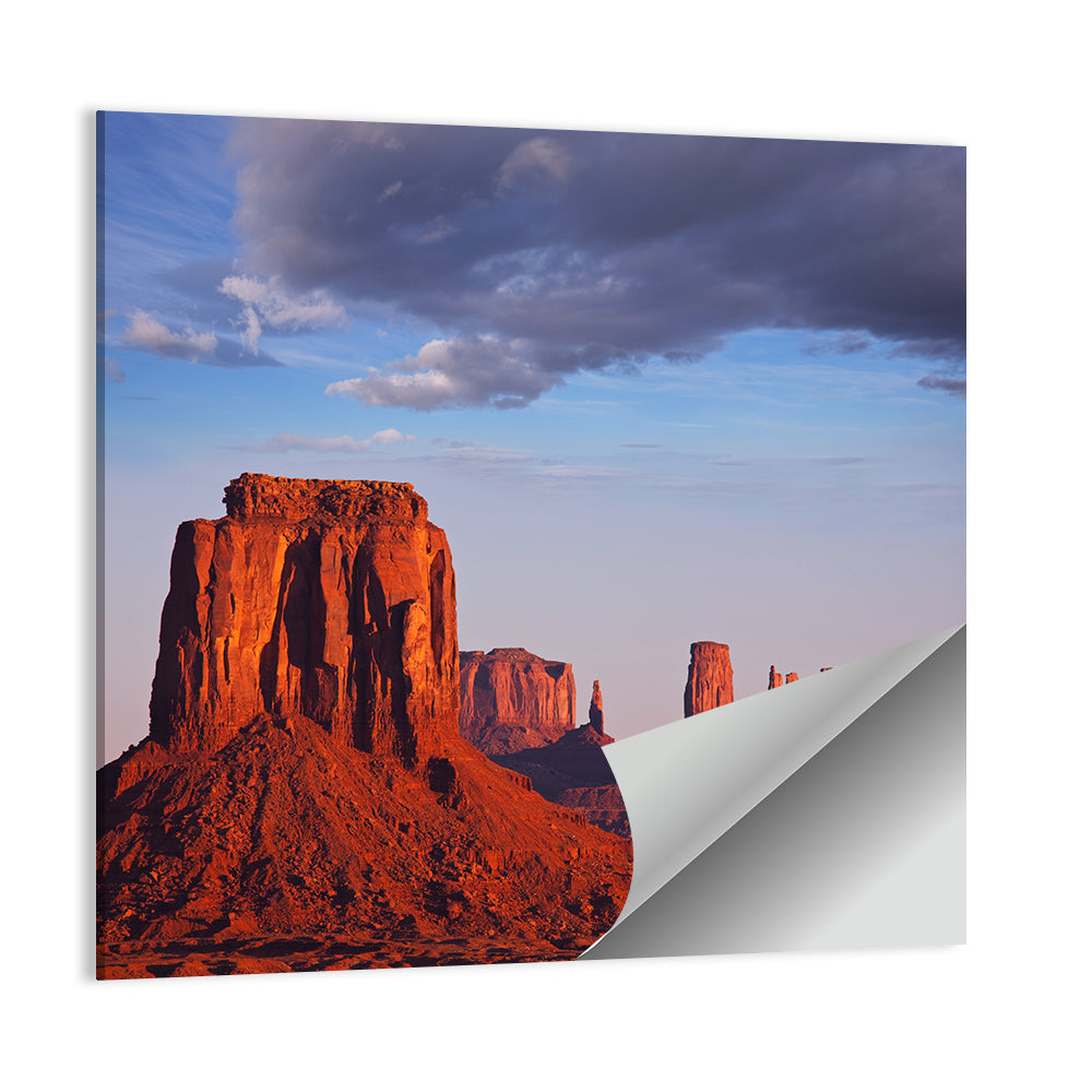 Monument Valley Mesa at Golden Hour Wall Art