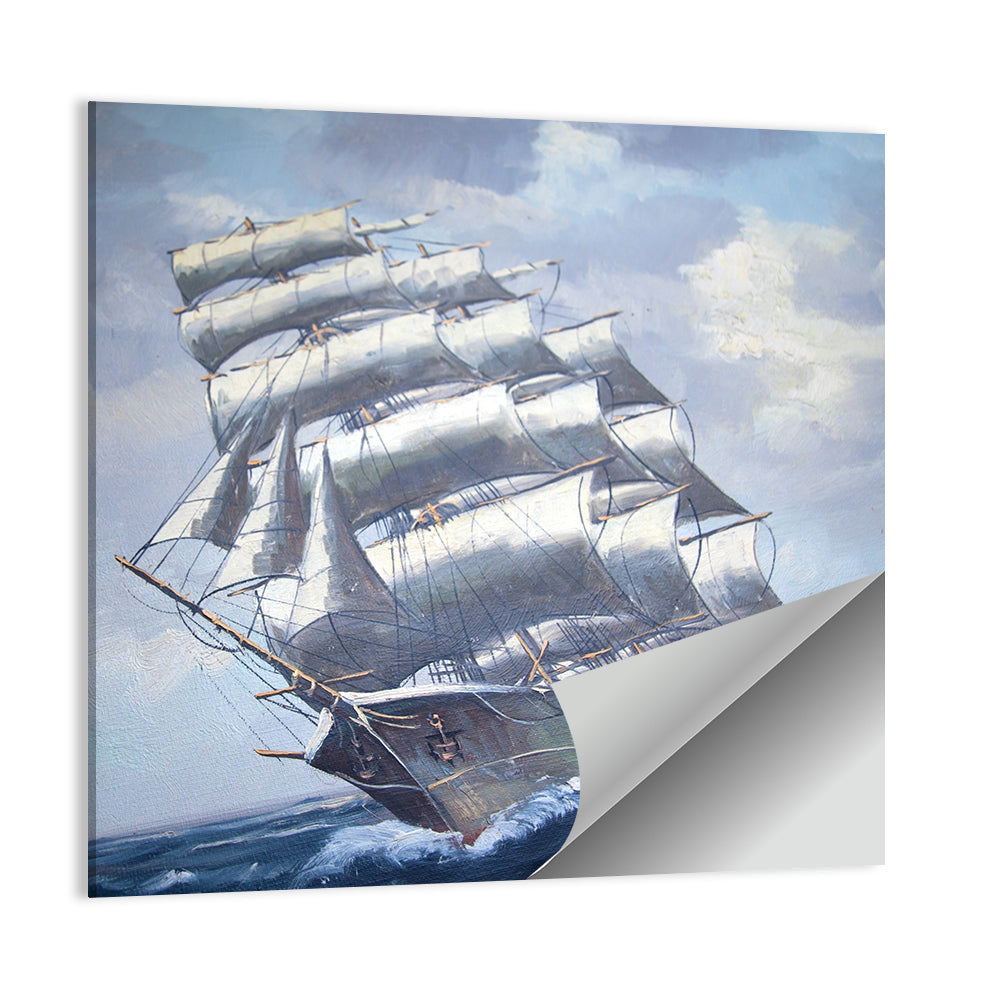 Antique Sailing Ship at Sea Wall Art