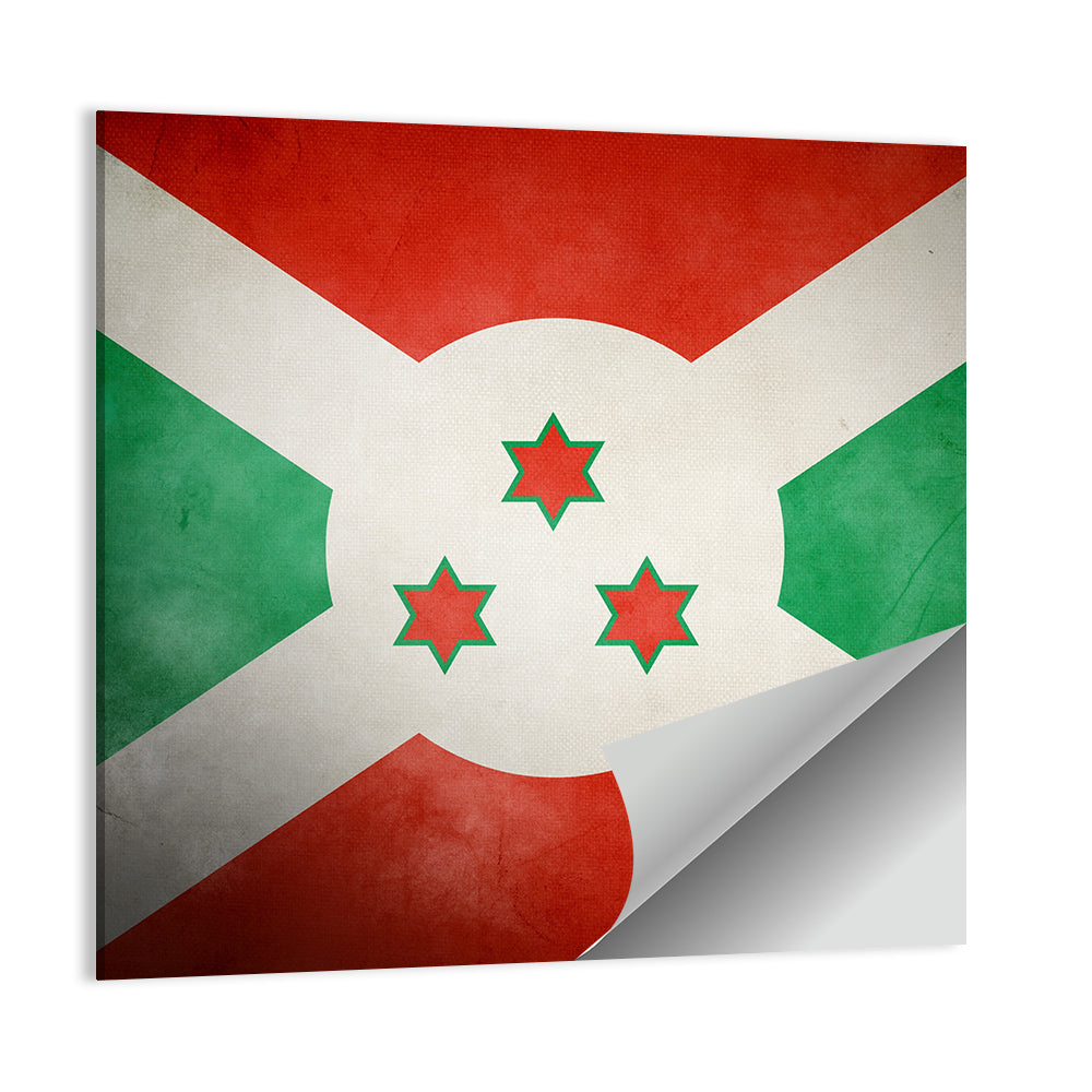 Vintage Burundi Flag Wall Art