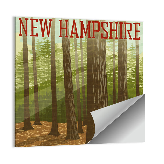New Hampshire Forest Graphic Wall Art as a poster print