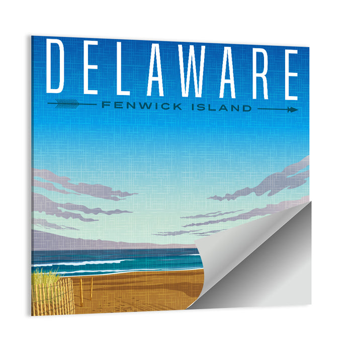 Fenwick Island Beach Scene Wall Art as a poster print