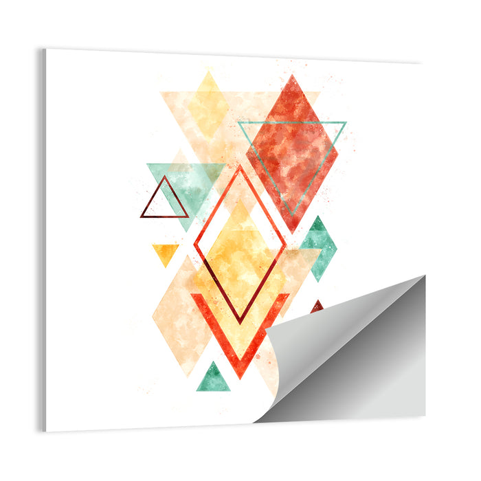 Scandinavian Geometric Diamond Wall Art as a poster print