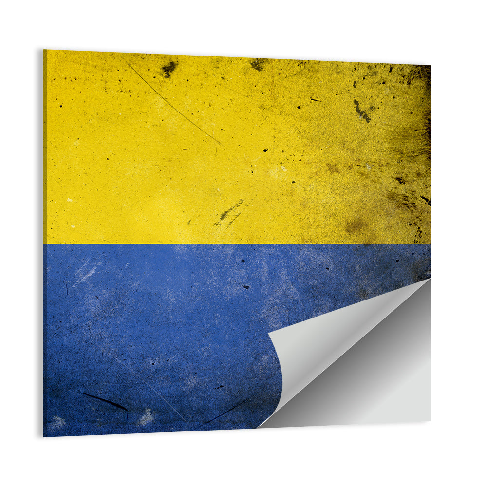 Distressed Ukraine Flag Wall Art