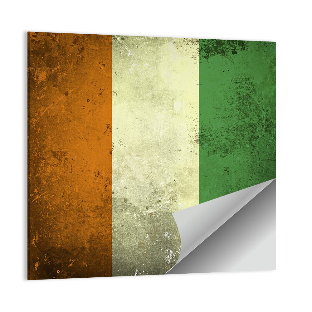 Ivory Coast Vintage Flag Wall Art