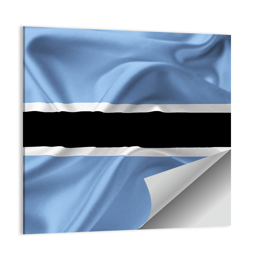 Rippled Botswana Flag Wall Art