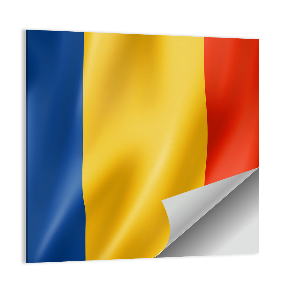 Romanian Tricolor Flag Wall Art
